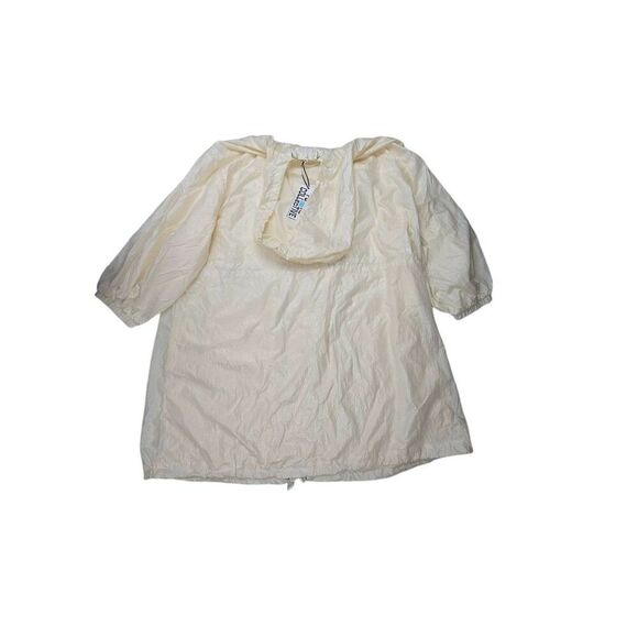 Future Collective Ivory Cinched Waist Hooded Raincoat 4X - Picture 2 of 7